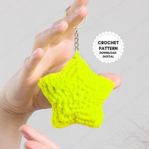 Beginner Crochet Star Keychain Pattern: Easy Amigurumi DIY (PDF Digital Tutorial)