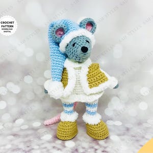 Ballet Mouse Crochet Pattern Christmas Mice Crochet Mini Mouse DIY Banana Mouse Amigurumi Cute Mouse Crochet Pattern PDF