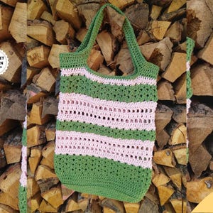 Crochet MIRA Bag Pattern Wool Crochet Bag Purse Raffia Handbag DIY Summer Beach Bag Shopping Tote Pattern for Women PDF Tutorial