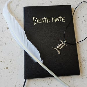 Gothic Anime Inspired Notebook Death themed Replica Detective Black Journal Assassin lack Faux-Leather Rulebook Collectors Fantasy Manga