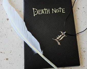 Gothic Anime Inspired Notebook Death themed Replica Detective Black Journal Assassin lack Faux-Leather Rulebook Collectors Fantasy Manga
