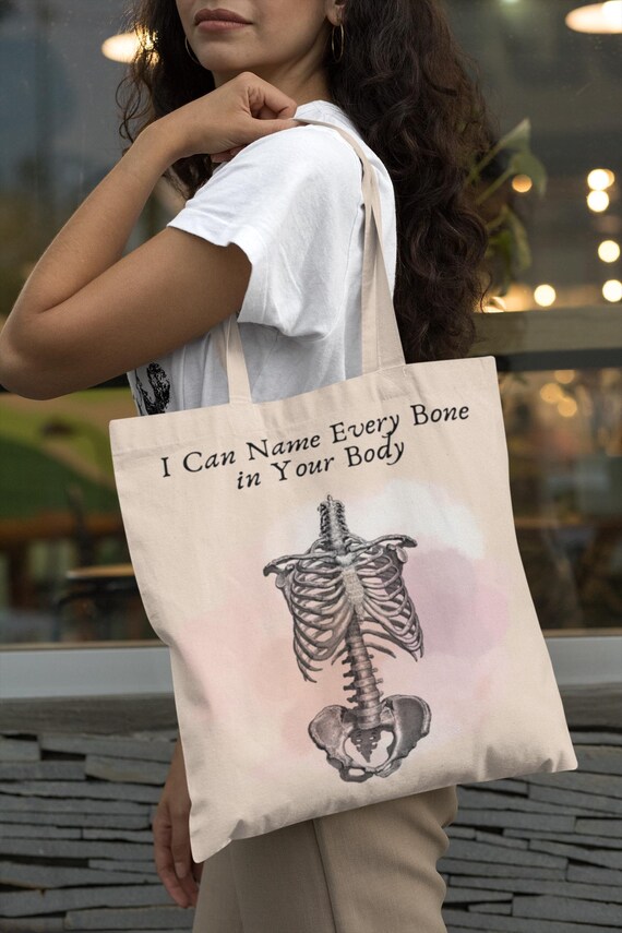 Anatomy Lover Tote Bag, Medical Student Gift, Skeletal System