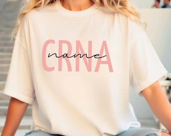 Personalized CRNA T-Shirt, Custom Nurse Anesthetist Tee, Medical Professional Gift, CRNA Graduation Shirt, Anesthesia Apparel, CRNA gift