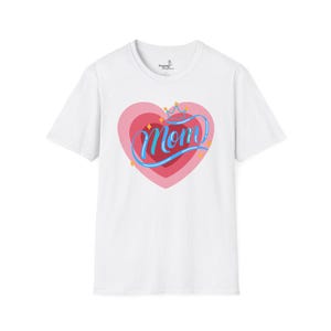 Mom Heart T-Shirt, Cute Gift for Mom, Mother&#39;s Day Tee, Love Shirt, Family Apparel, Casual Everyday Wear