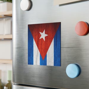 Cuban Flag Magnet, Cuba Fridge Magnet, Gift for Cuban, Vintage Cuba Travel Gift, Cuban Pride, Patria y Vida, Bandera Cubana, Viva Cuba, Cuba