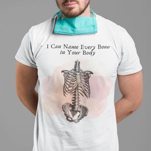 解剖学 T シャツ、ビンテージ医療 T シャツ、人体骨シャツ、解剖学ギフト、理科学生 T シャツ、医学部シャツ、整形外科医ギフト
