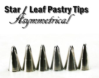 Asymmetrical Star or Fancy Leaf - Pastry Tips - Choose the Size You Need - Standard Sized - 71, 72, 73, 74, 75, 76