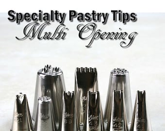 Multi Opening Specialty Pastry Tips - Choose the Size You Need - 41, 42, 43, 89, 221, 133, 134, 234, 2010 - Grass, Hair, Fill In, Triple Dot