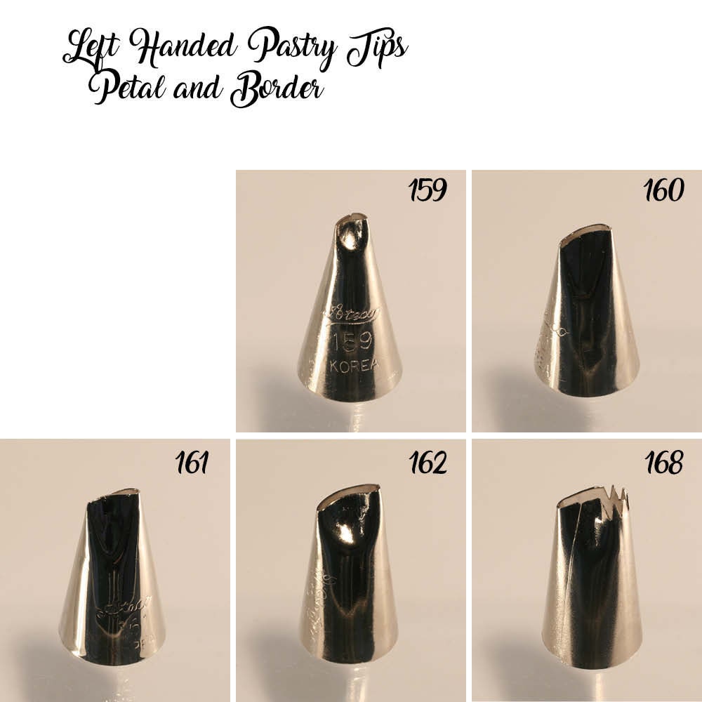 Left Handed Pastry Tips Choose the Size You Need Create Flower Petals and  Borders Easily 159, 160, 161, 162, 168 - Etsy