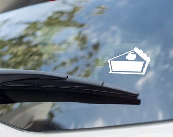 Slice of Pie with a Dollop of Whipped Cream Vinyl Decal - Multiple Colors and Sizes - Indoor / Outdoor Use