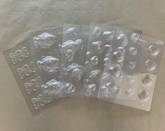 Pack of Chocolate Molds - Seashells, Fish, Fancy Under the Water Theme - Lot B