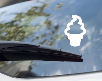 Dipped Ice Cream Cone Vinyl Decal - Multiple Colors and Sizes - Indoor / Outdoor Use