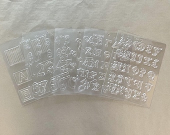 Pack of Chocolate Molds - Letters, Numbers, Greek Letters, 3-D Block Theme - Lot C