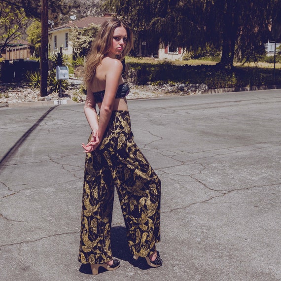 Organic Cotton/bamboo Wide Leg Pants in 