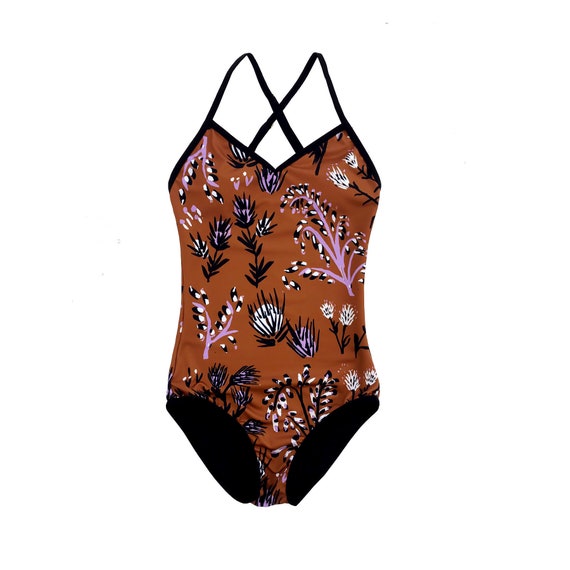 rust one piece swimsuit