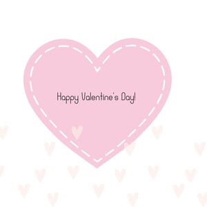Carte postale coeur rose mignon pour la Saint-Valentin
