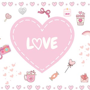 Love Postkarte mit süßem Design
