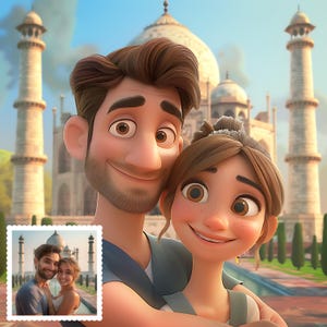 Custom Cartoon Portrait, Style Illustration, Personalized Couple or Family Photo, Custom Pet Cartoon, Unique Digital Gift or Poster