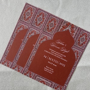 Kina Davetiyesi/ Henna Einladungskarten