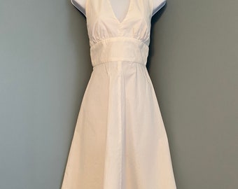 white marilyn monroe halter dress, 90's, boho summer. festival concert dress. cotton, shortflared summer dress, adjustable halter, sexy