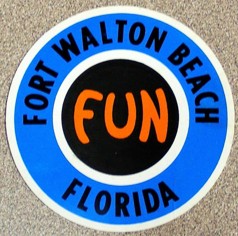 Fort Walton Beach Florida Sticker - 3 Inch Premium Vinyl Decal For Cars & Laptops