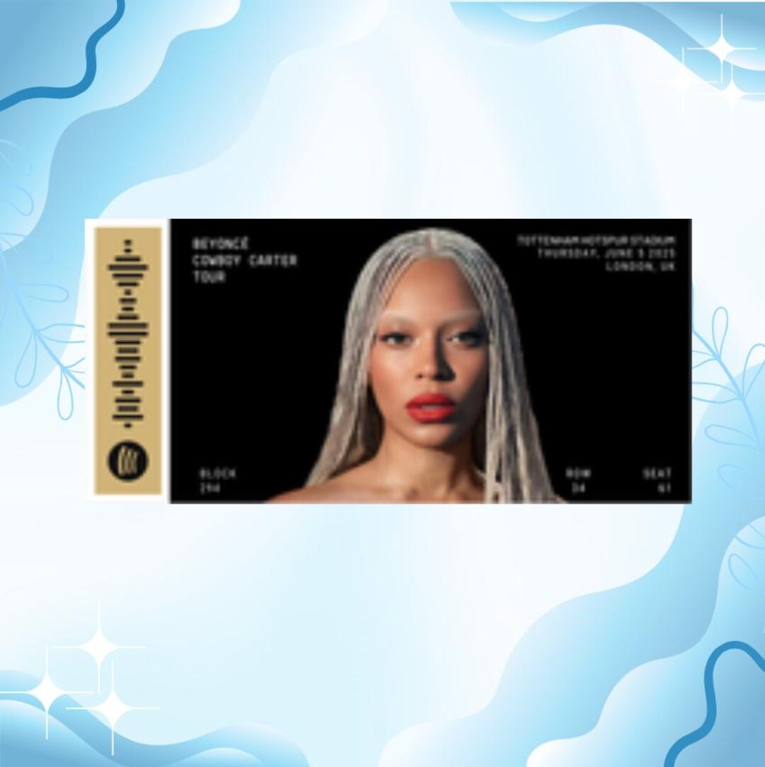 Beyoncé Cowboy Carter 2025 Stadium Tour Souvenir Personalisable Concert ...