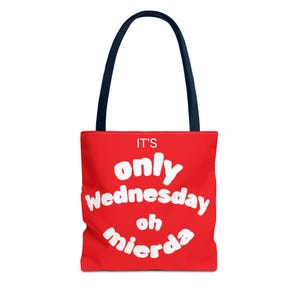 Mitbringsel-Stoffbeutel - Stoffbeutel aus rotem Canvas mit weißem Schriftzug | Lustige Statement Tasche, wiederverwendbare Canvas Tasche, schrulliges Geschenk für alle Gelegenheiten
