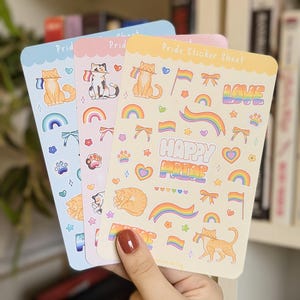 Pride Sticker Sheets - Sticker Sheet | planner stickers, journal stickers, cute stickers, pride stickers, flag stickers, LGBTQ+