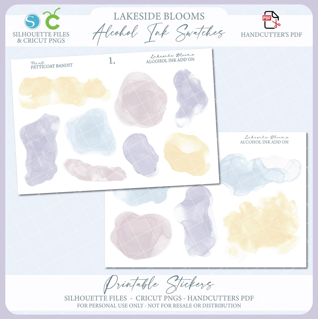 Spring Printable Alcohol Ink Swatches - Lakeside Blooms | Journal ...