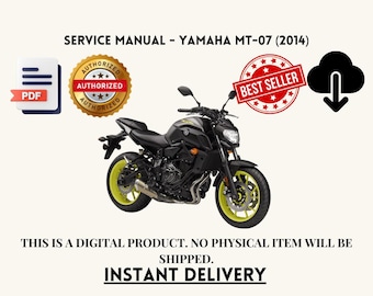 2021-2025 Yamaha MT-07 / FZ-07 Service Repair Workshop