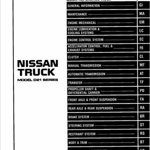 Nissan Truck D21 Service Manual 97 – Repair, Maintenance & Troubleshooting Guide PDF