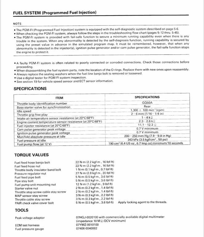 Factory Service Manual - Honda VTR1000 SP1/SP2 (UK Version, High