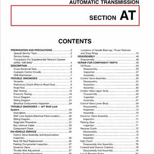 Nissan Truck 1996-1997 Service Manual PDF – Repair, Maintenance & Troubleshooting Guide