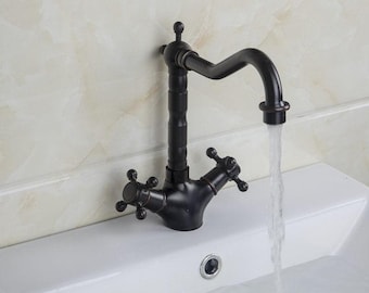 Black Faucet Tap, Bath Fixtures, Vintage Bathroom Faucets