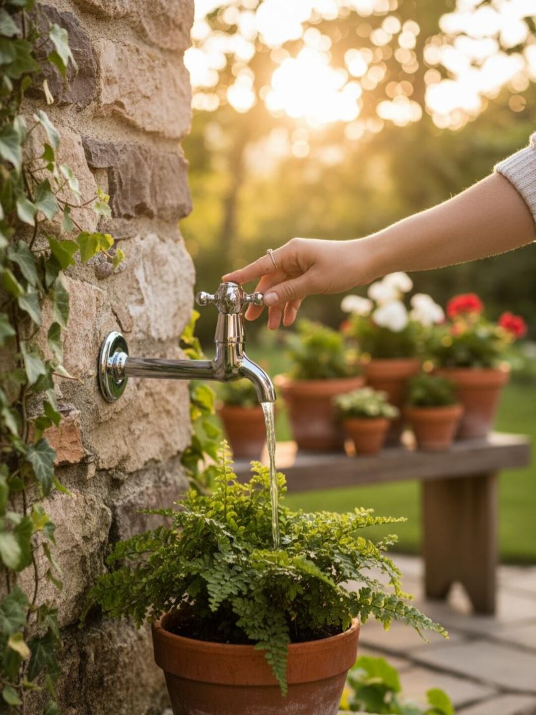 Solid Brass Chromium Faucet, Patio &outdoor Faucet, Garden Wall Faucet ...