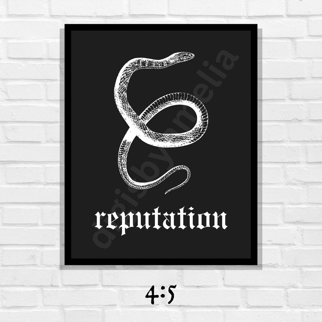 Reputation Snake Cartoon Taylor Swift Reputation Snake Poster - Etsy