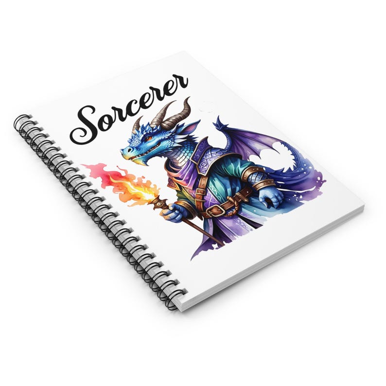 Dragonborn Sorcerer Spiral Notebook, Dnd Notebook, Campaign Log Journal ...
