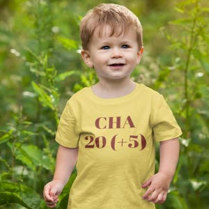 DnD Fan Infant Tee,  CHA 20 Max Stats on Cuteness Baby T-Shirt, Cute Baby Clothes, Fantasy RPG Toddler Top, Nerdy Baby Gift