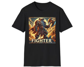 Dwarven Fighter Softstyle T-Shirt, Dungeons and Dragons Shirt, DnD Player Gift, Dwarf Warrior Tee, RPG Lover Top