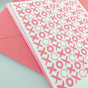 Set of 10 bright letterpress photo cards & envelopes customizable image 2