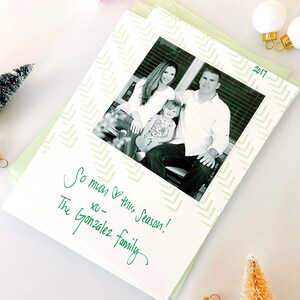 Set of 10 holiday photo cards & envelopes Customizable image 3