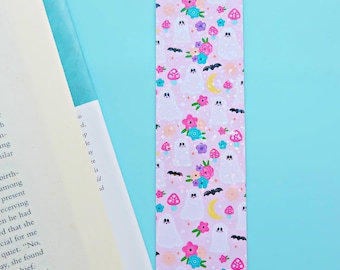 Ghostly Garden Double-Sided Sparkle Bookmark for Book Lovers