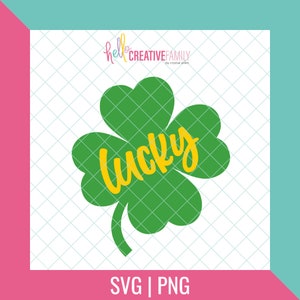 Lucky Shamrock SVG & PNG Cut File Digital Download Cricut Craft St Patrick's Day Cricut Gift Ideas Luck of the Irish image 2
