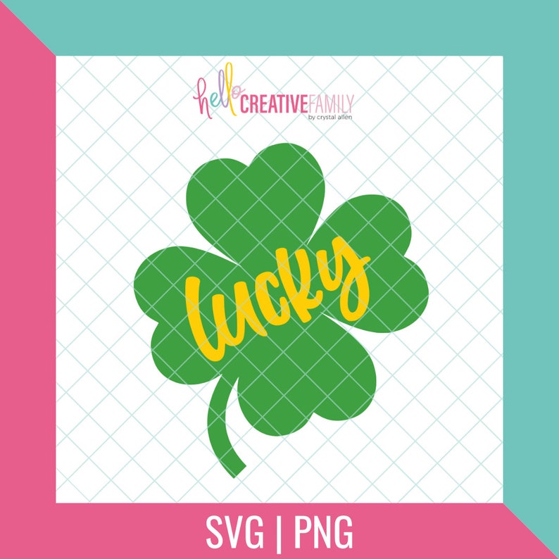 Lucky Shamrock SVG & PNG Cut File Digital Download Cricut Craft St Patrick's Day Cricut Gift Ideas Luck of the Irish image 2