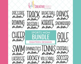 Ultimate Sports Moms SVG and PNG Cut File Bundle - Digital Download - Motherhood | Sports | Mother's Day