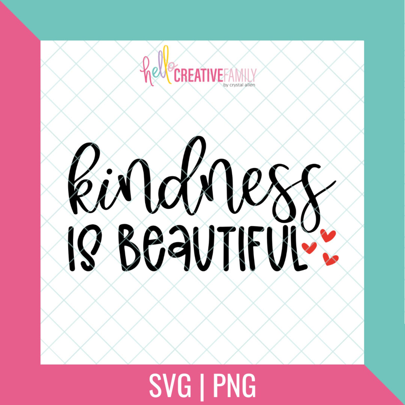 Kindness is Beautiful SVG and PNG Bundle - Digital Download ...