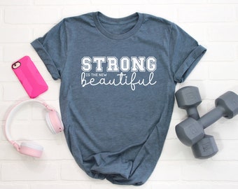 Strong Is The New Beautiful SVG Cut file and PNG - Digital Download - Workout | Gym Inspo | Inspiration