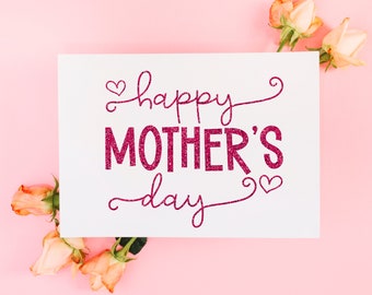 Happy Mother's Day SVG Cut File - Digital Download - Mom Gift Idea | Mother's Day | Motherhood