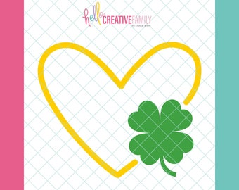 Heart Clover SVG & PNG Cut File - Digital Download - Cricut Craft | St Patrick's Day | Cricut Gift Ideas | Luck of the Irish