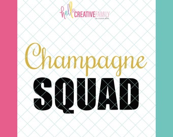 Champagne Squad SVG & PNG Cut File - Digital Download - Cricut Craft | Bachelorette Party | Cricut Gift Ideas | Hen Party Swag